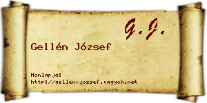 Gellén József névjegykártya